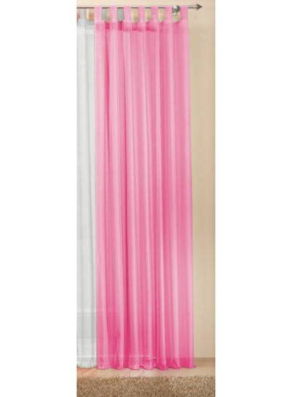 Vorhänge mit Schlaufen - Schlaufenschal Voile Pink